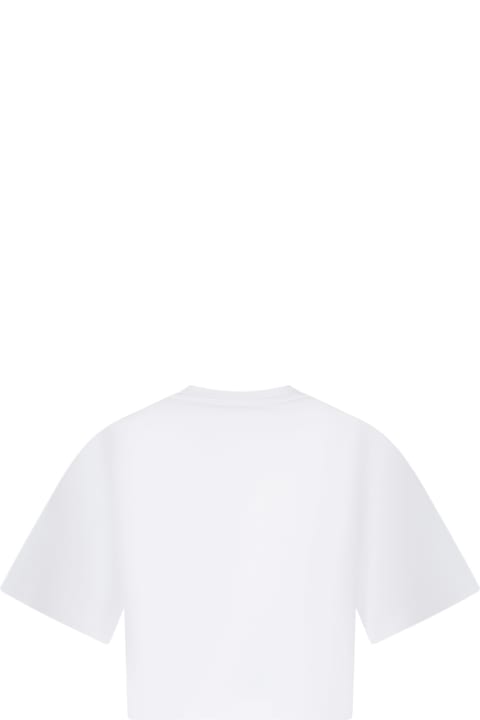 Etro Topwear for Girls Etro White T-shirt For Girl With Logo