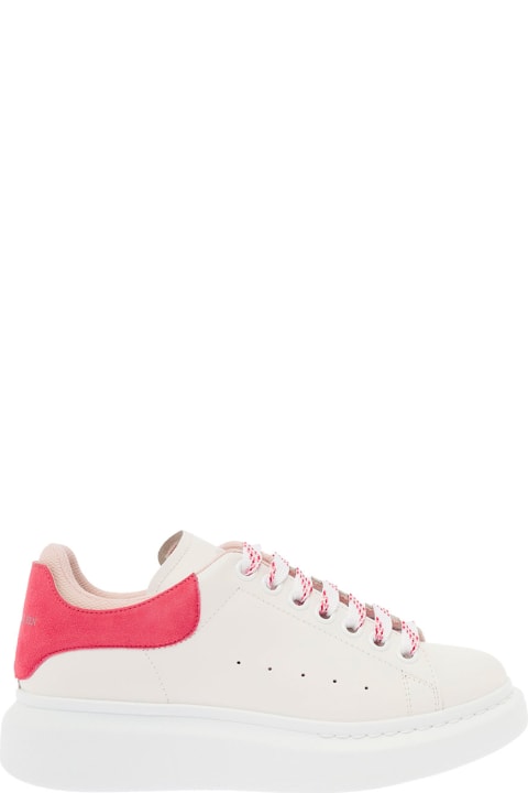 Oversize White And Red Leather Sneakers  Alexander Mcqueen Woman