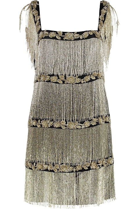 Homeware Alberta Ferretti Mini Dress With Fringes