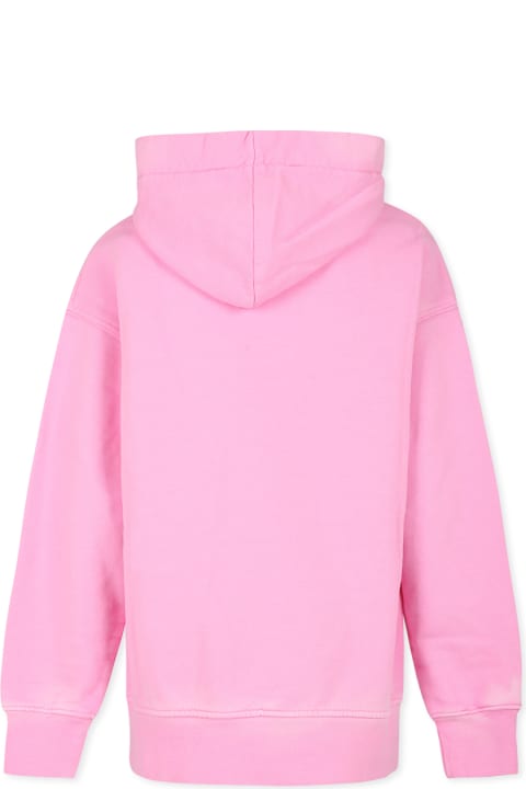 Homeware MSGM Pink Dress For Girl With Logo