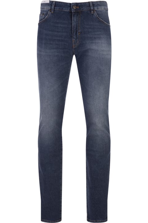 Dark Blue Soul Jeans With Washed Effect