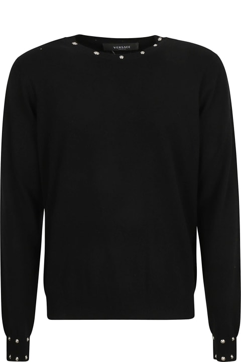 Homeware Versace Embellished Crewneck Sweater