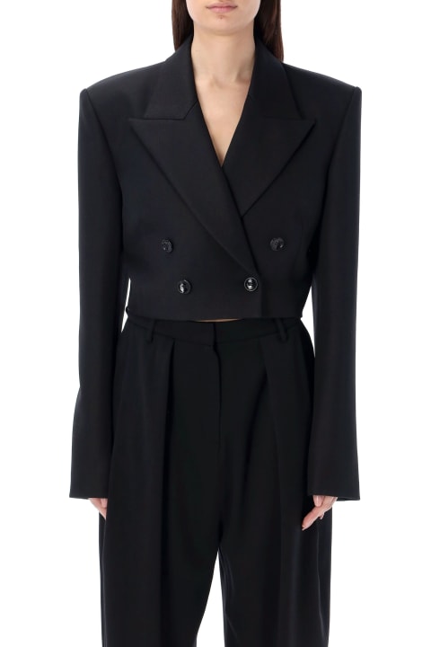 Magda Butrym Coats & Jackets for Women Magda Butrym Cropped Double Breasted Blazer