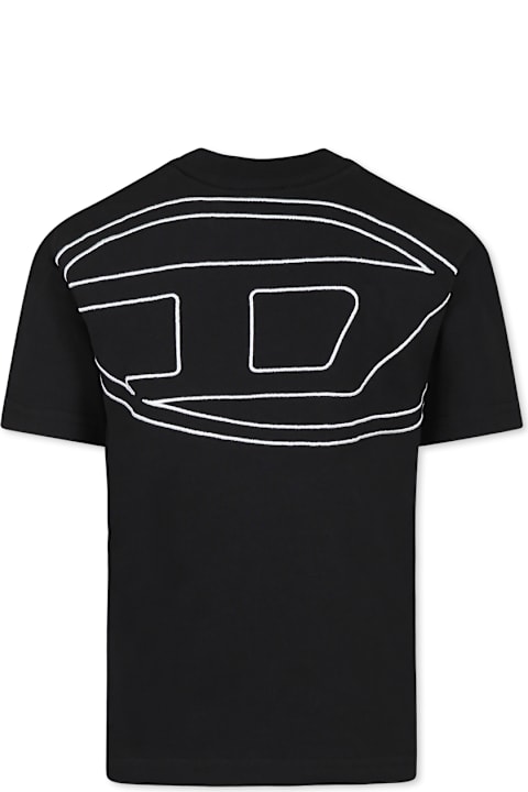 Homeware Diesel Black T-shirt For Boy With Logo