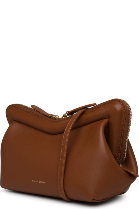 Mansur Gavriel Shoulder Bags for Women Mansur Gavriel Brown Leather 'frame' Mini Crossbody Bag