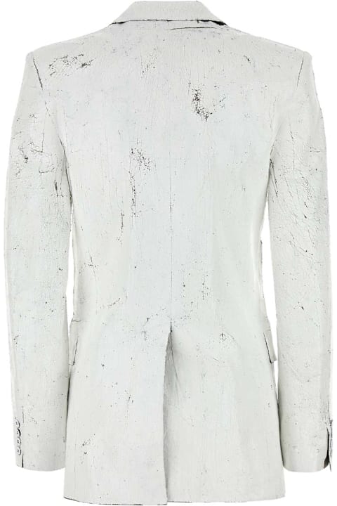 MM6 Maison Margiela for Women MM6 Maison Margiela White Stretch Polyester Blend Blazer