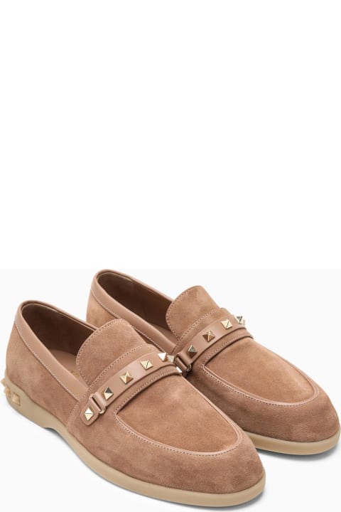 Flat Shoes for Women Valentino Garavani Camel-coloured Leather Leisure Flows Moccasin
