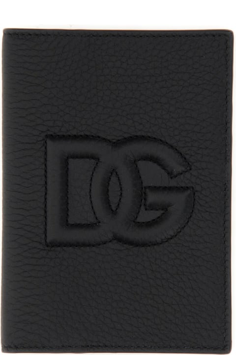 Wallets for Men Dolce & Gabbana Leather Passport Holder