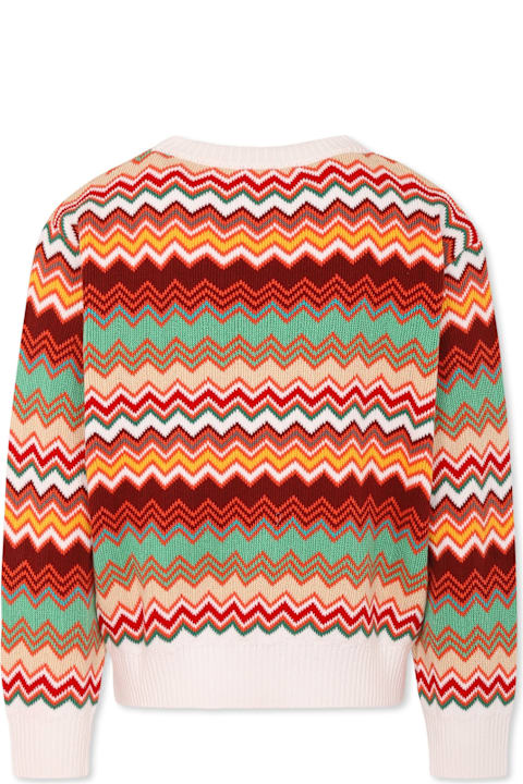 Missoni for Kids Missoni Multicolor Sweater For Boy With Chevron Pattern