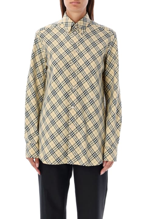 Burberry London Topwear for Women Burberry London Checked Oversized Shirt