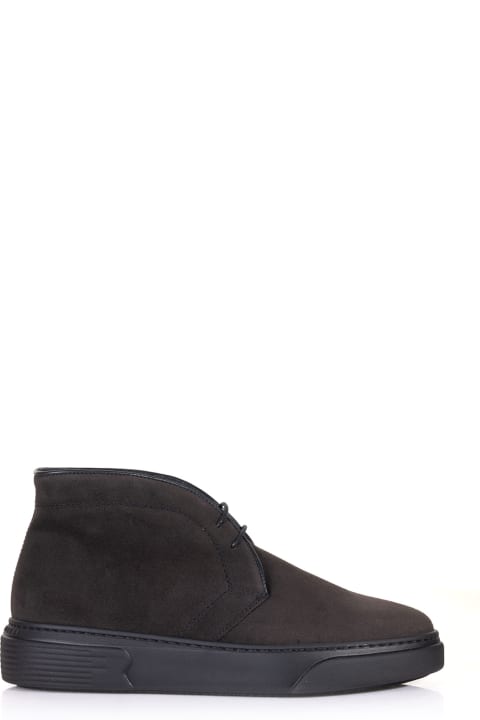 Suede Ankle Boot And Rubber Sole