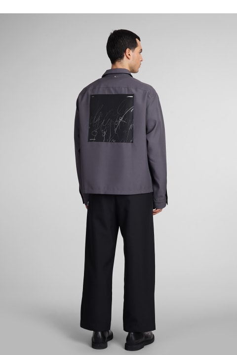 メンズ OAMCのコート＆ジャケット OAMC System Shirt Casual Jacket In Grey Cotton