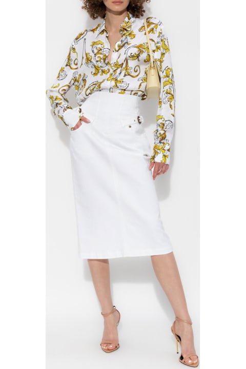 Versace Jeans Couture لـ Women Versace Jeans Couture Versace Jeans Couture Shirt With Outline Barocco Print