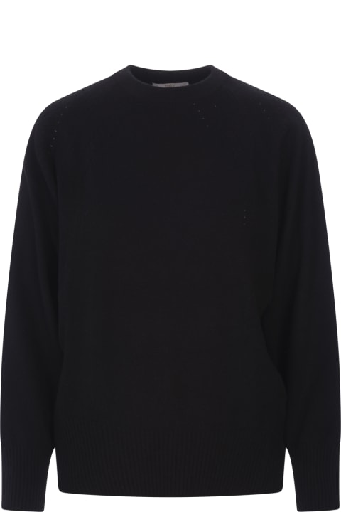 Woman Sweater In Black Cashmere