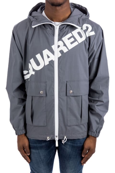 メンズ Dsquared2のコート＆ジャケット Dsquared2 Logo Hooded Windbreaker