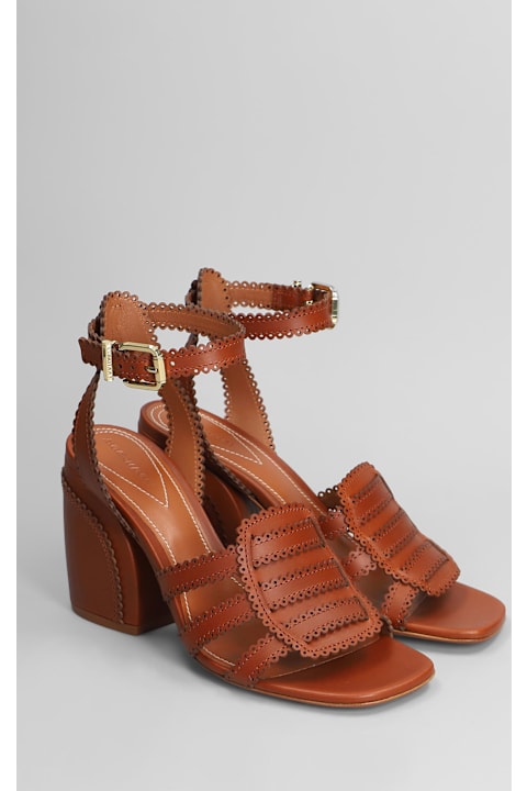 Zimmermann for Women Zimmermann Goldie Sandal 85 Sandals In Brown Leather