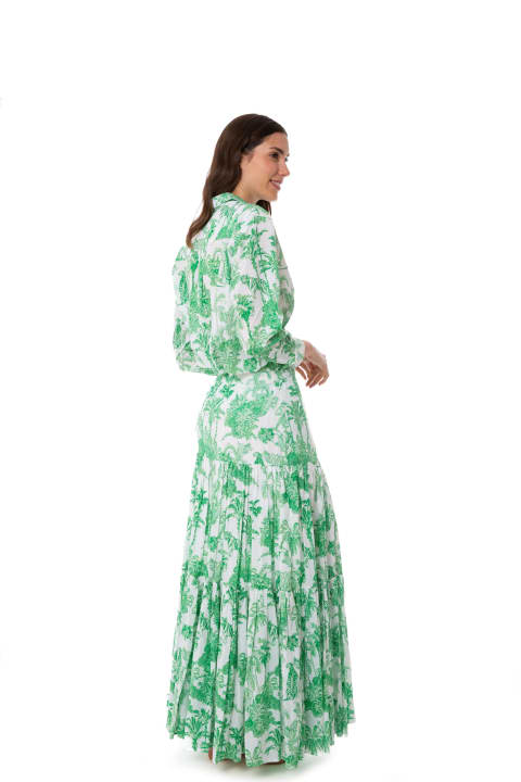 Fashion for Women MC2 Saint Barth Woman Cotton Long Skirt With Jungle Print