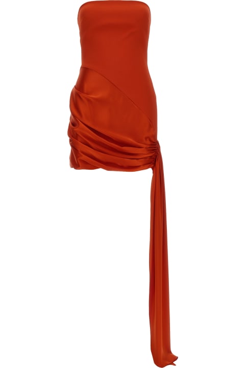 'asymmetric Hem Strapless Mini' Dress