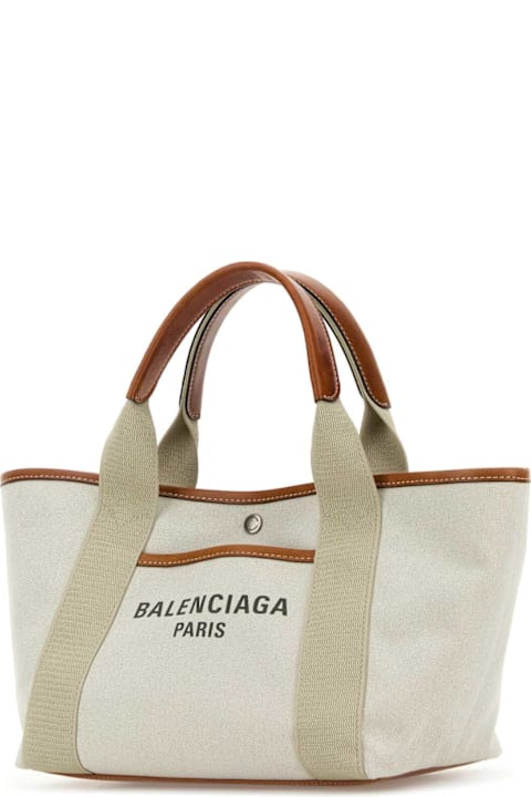 Balenciaga Bags for Women Balenciaga Sand Canvas Small Biarritz Shopping Bag
