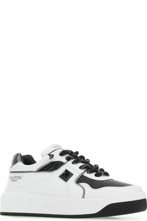 Valentino Garavani Two-tone Nappa Leather One Stud Sneakers