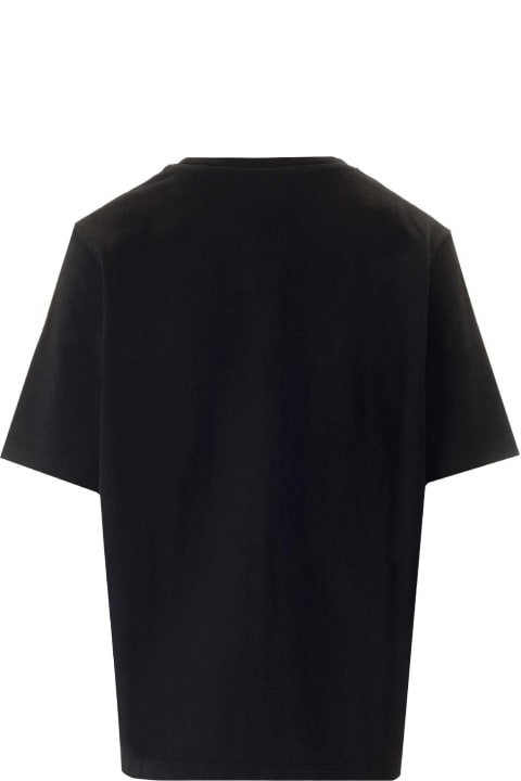 Maison Kitsuné Topwear for Women Maison Kitsuné Black T-shirt With Speedy Fox Patch