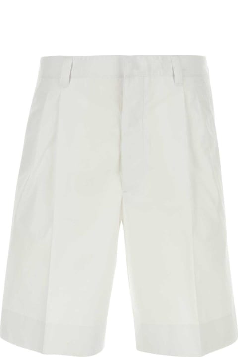 Pants for Men Prada Belt-looped Straight-leg Shorts