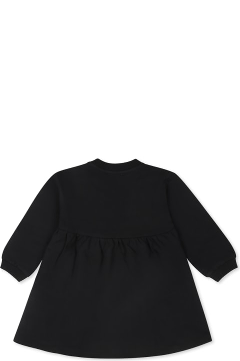 Moschino Dresses for Baby Girls Moschino Black Dress For Baby Girl With Teddy Bear And Heart