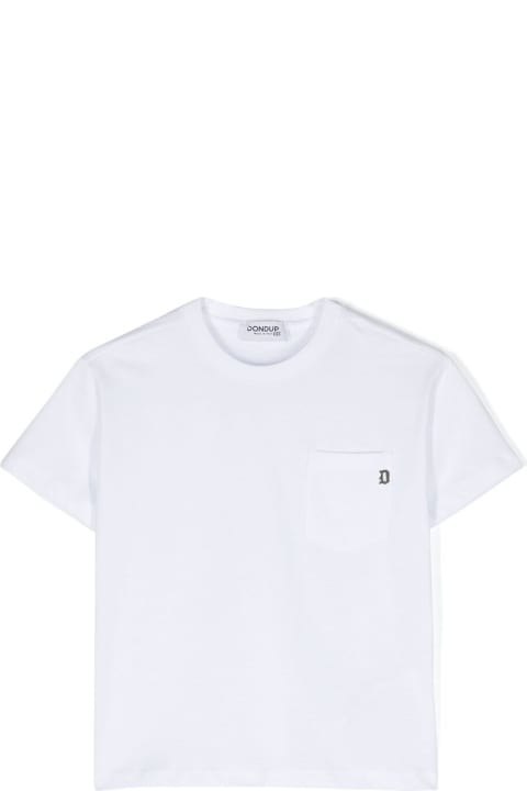 Dondup for Kids Dondup White T-shirt With Pocket And Logo