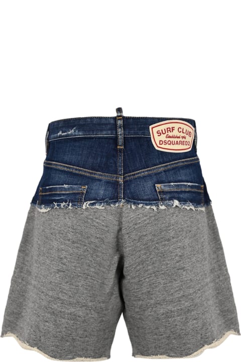 Dsquared2 Pants for Men Dsquared2 Bermuda Shorts In Denim And Fleece Blend