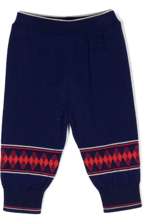 Navy Blue Wool Trousers