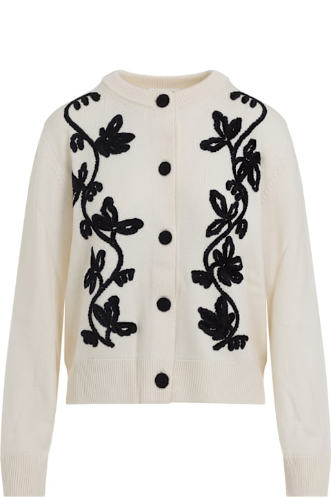 Homeware Jil Sander Cn Long Sleeves Cardigan With Velvet Embroidery