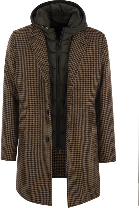 Single-breasted Coat With Bib