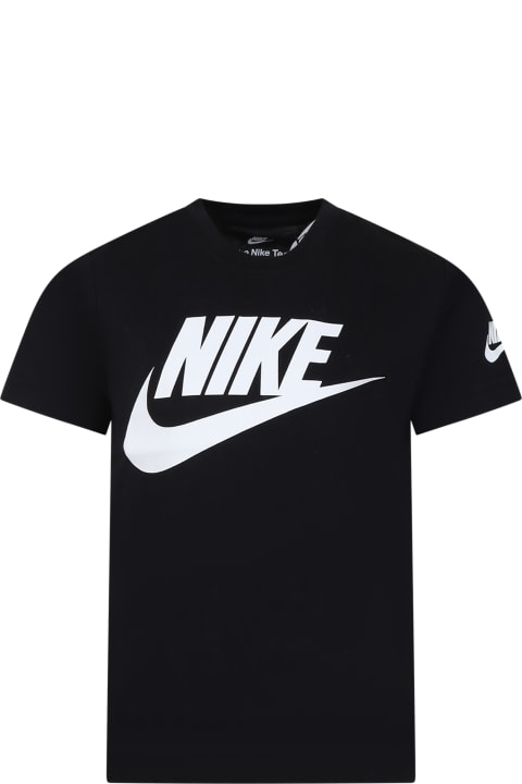 Nike T-Shirts & Polo Shirts for Girls Nike Black T-shirt For Kids With Logo