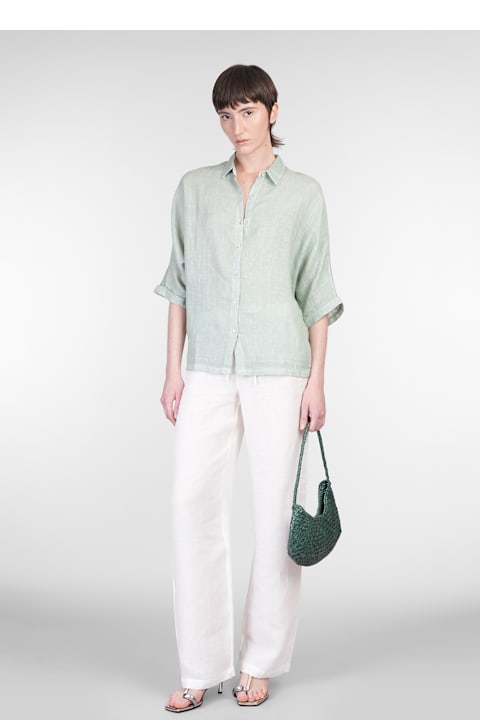 120% Lino Clothing for Women 120% Lino Shirt In Green Linen