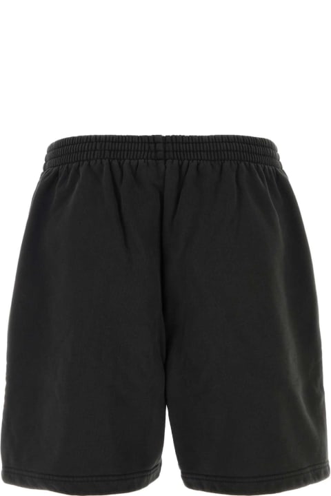 Balenciaga Pants for Men Balenciaga Charcoal Cotton Bermuda Shorts