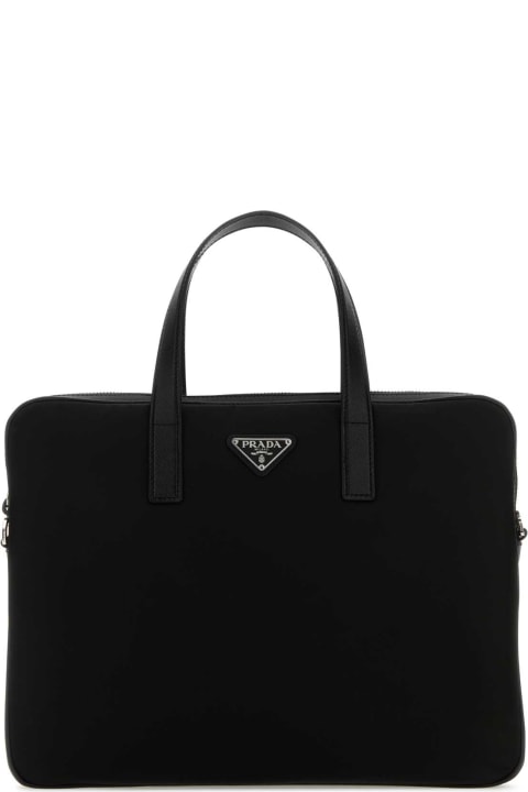 Prada Bags for Men Prada Black Re-nylon Briefcare