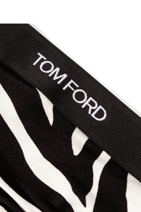 Tom Ford Underwear & Nightwear for Women Tom Ford Optical Zebra Printed Modal Signature Thong
