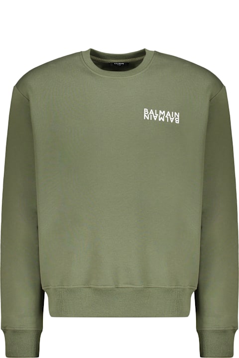 Homeware Balmain Cotton Sweatshirt With Logo