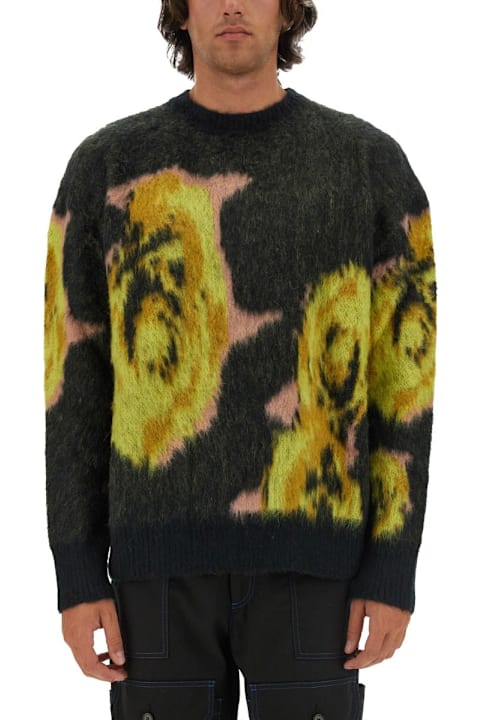 MSGM Sweaters for Men MSGM Rose Intarsia-knit Crewneck Jumper