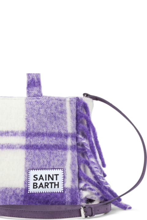 Totes for Men MC2 Saint Barth Colette Blanket Handbag With Tartan Print