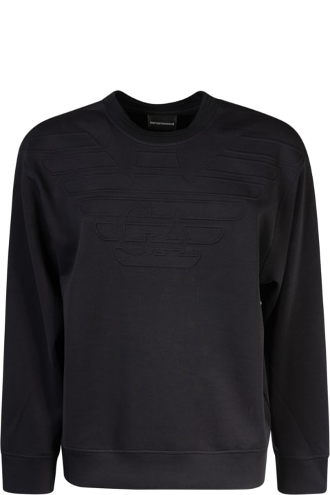 Emporio Armani Fleeces & Tracksuits for Men Emporio Armani Logo Embroidered Sweatshirt