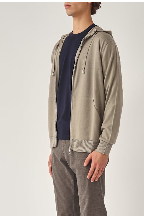 Filippo De Laurentiis Fleeces & Tracksuits for Men Filippo De Laurentiis Full-zip Con Cappuccio Merinos Hoodie