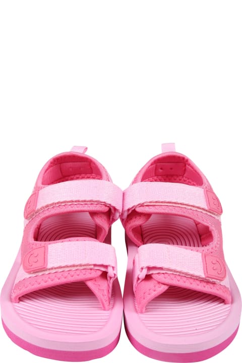 ガールズ Moloのシューズ Molo Fuchsia Sandals For Girl With Logo