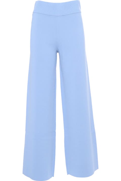 Parosh Pants & Shorts for Women Parosh Light Blue Flared Trousers