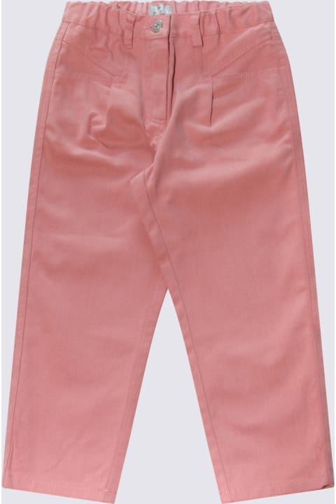 Bottoms for Girls Il Gufo Pink Cotton Pants