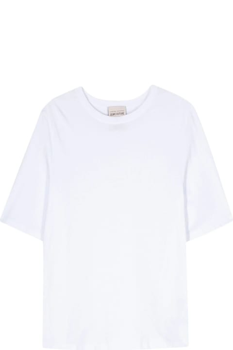 Clothing for Women SEMICOUTURE White Cotton T-shirt