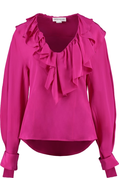 Homeware Victoria Beckham Ruffled Silk Blouse