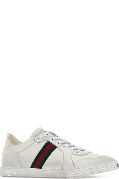 Homeware Gucci White Leather Stretch Sneakers