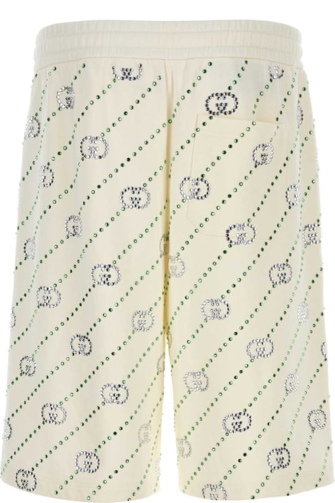 Gucci Pants for Men Gucci Embellished Cotton Bermuda Shorts