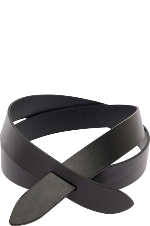 Belts for Women Isabel Marant Black Belt With Knot In Leather Woman